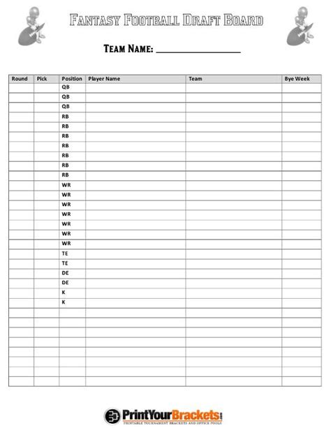 Nfl Fantasy Draft Cheat Sheet Standard | Cheat Sheet