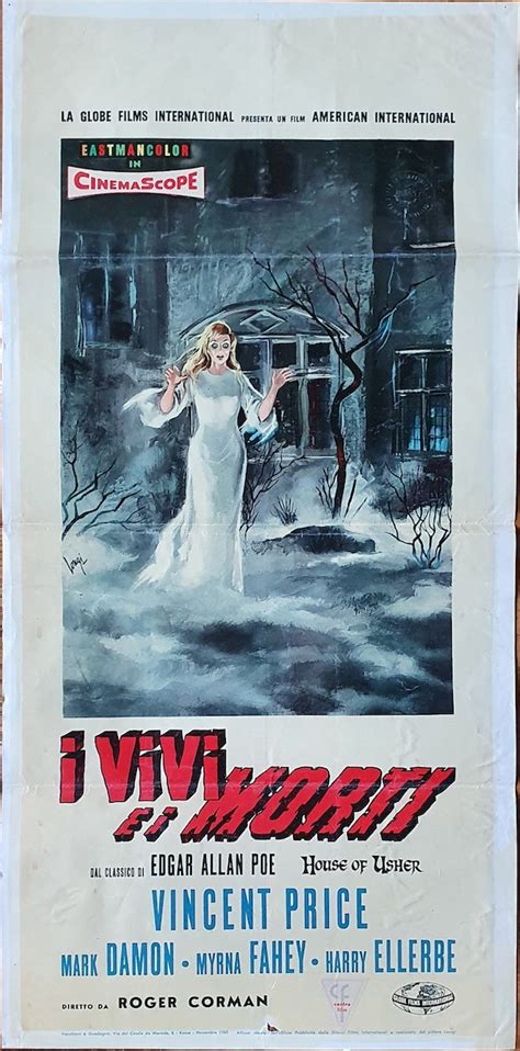 HOUSE OF USHER original Italian movie poster 1960 VERY RARE ROGER CORMAN - MOVIE★INK. AMSTERDAM