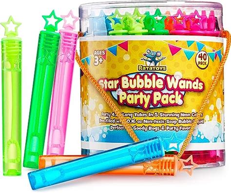 Amazon.com: Star Bubble Wands Party Favors Pack Of 40 By Ratatoys: Mini ...