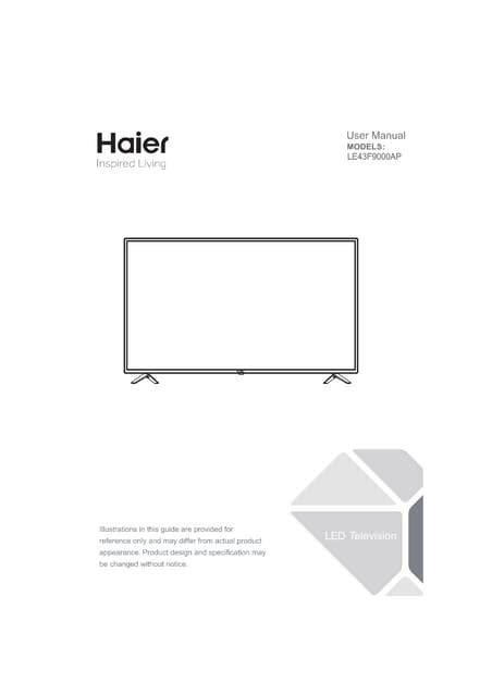 Haier User Manual | Haier India's Tv |Haier Inspired Living | PDF