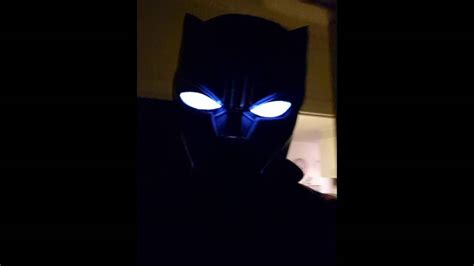 Black panther mask with glowing eyes which you can see out of! - YouTube