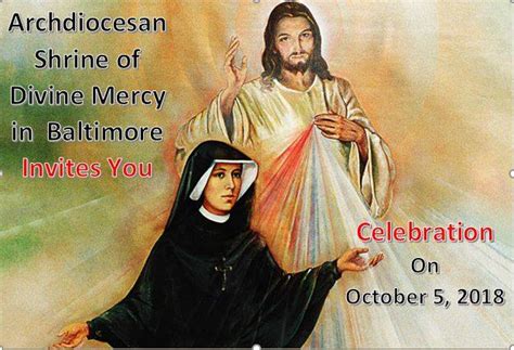 The Feast of St. Faustina, October 5, 2018