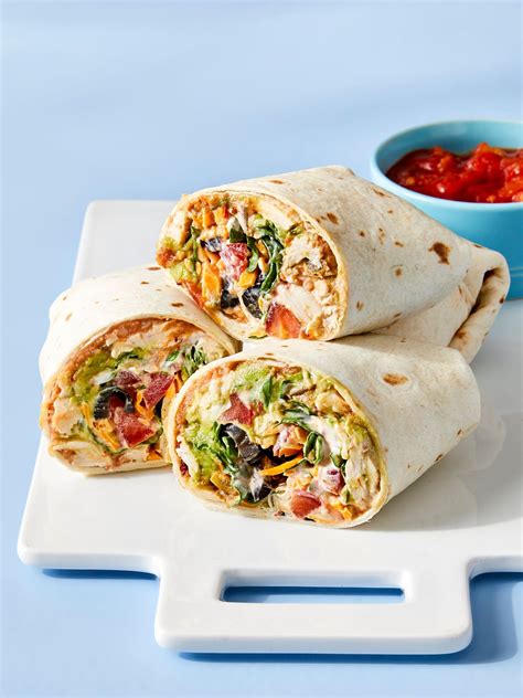 Seven-Layer Chicken Burrito