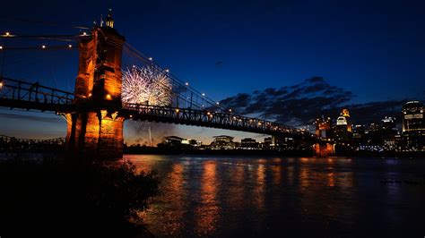 Online crop | Brooklyn Bridge, fireworks, night, bridge, Thunder Over Louisville HD wallpaper ...