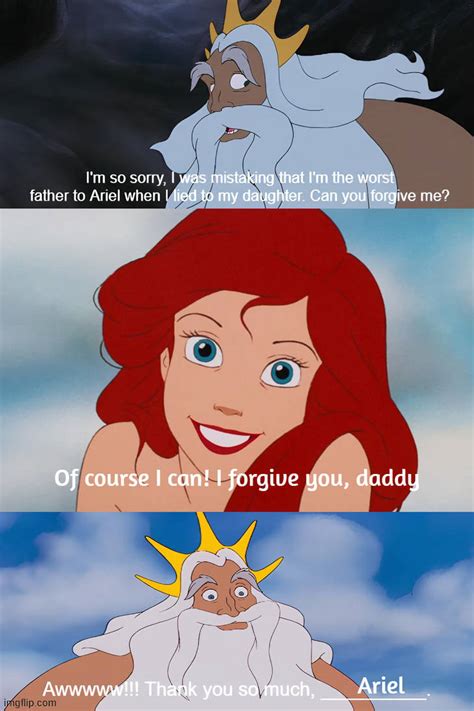 Ariel accepts King Triton's apology by Lady66647 on DeviantArt