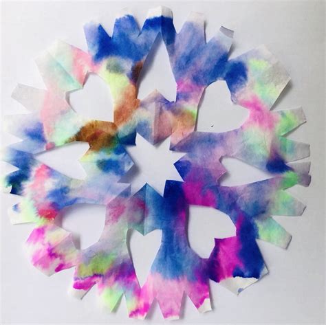 Make Coffee Filter Snowflakes with Washable Markers - Glitter On A Dime