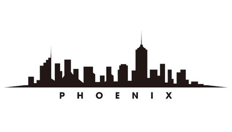 Premium Vector | Phoenix skyline silhouette vector