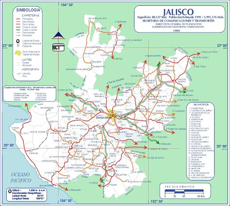 Jalisco Mexico Road Map - MapSof.net