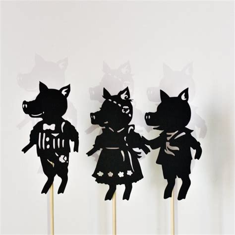 Three Little Pigs: Full Shadow Puppet Set - Etsy