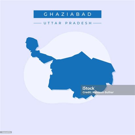 Vector Illustration Vector Of Ghaziabad City Map India City Stock ...