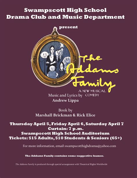 Addams Family Poster - Swampscott High School