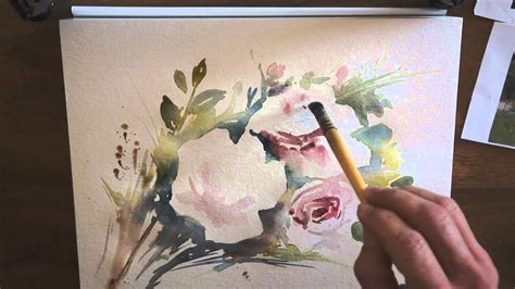 Démo aquarelle "Les roses" (watercolor tutorial) - YouTube