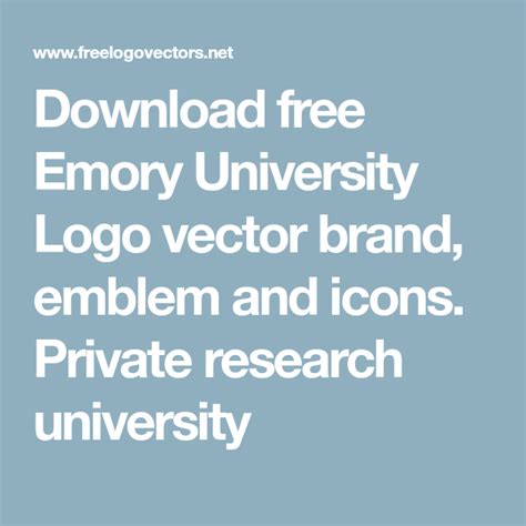 Download free Emory University Logo vector brand, emblem and icons ...