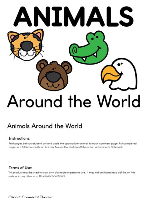 Animals Continents | PDF