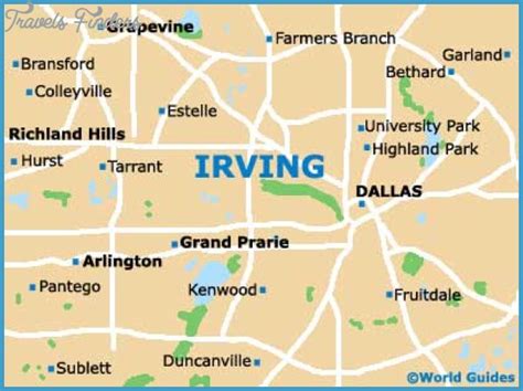 Irving Map - TravelsFinders.Com