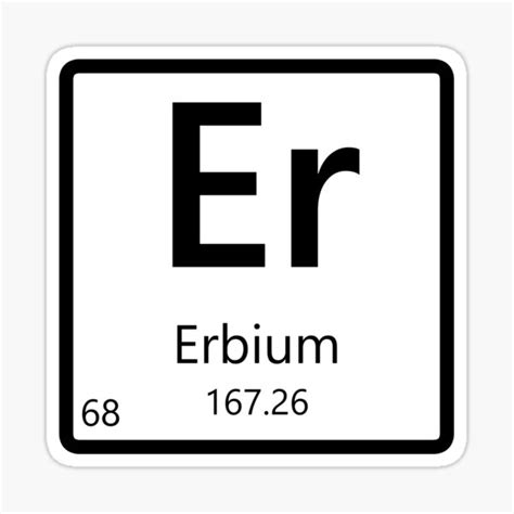 "Erbium Periodic Table Of Elements Sticker" Sticker by ele-mental | Redbubble