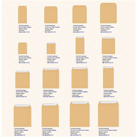 Different Sizes Of Manila Envelopes - Printable Templates Free