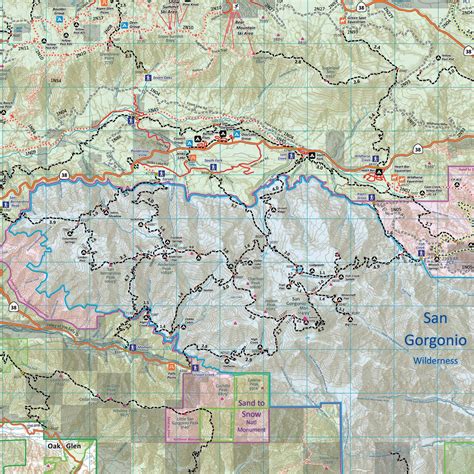 San Bernardino National Forest Trail Map - Calico Maps