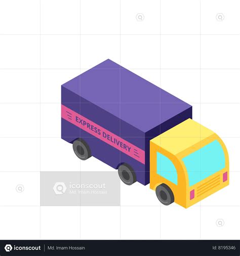 Express Delivery Truck Animated Icon download in JSON, LOTTIE or MP4 format