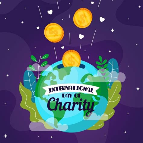 Free Vector | Flat design international day of charity background