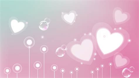 White Pink Hearts With Bubbles HD Hearts Wallpapers | HD Wallpapers | ID #60819