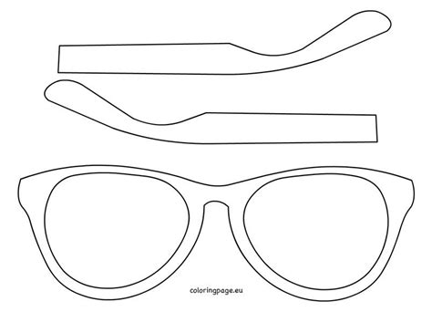 Eyewear template printable – Coloring Page