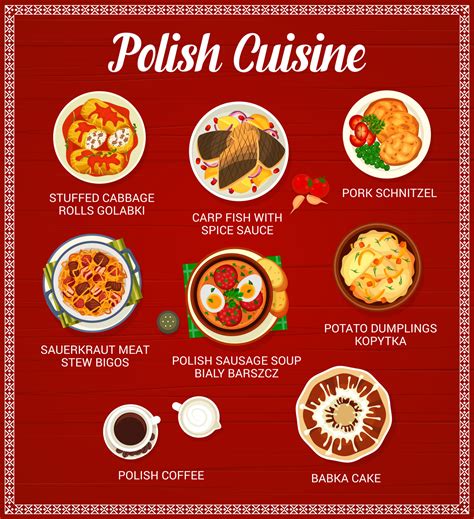 Polish cuisine menu food page vector template 11862373 Vector Art at Vecteezy