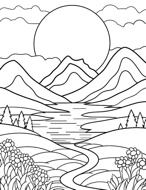 30 Nature Coloring Pages: Free Printable Sheets