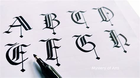 Calligraphy Capital Letters Gothic