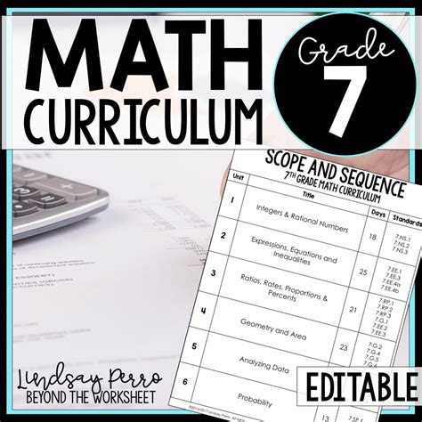 7th Grade Math Curriculum | Store - Lindsay Perro