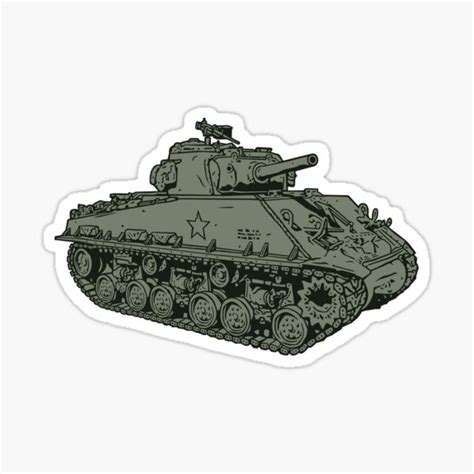 "M4 Sherman Tank" Sticker for Sale by b24flak | Redbubble