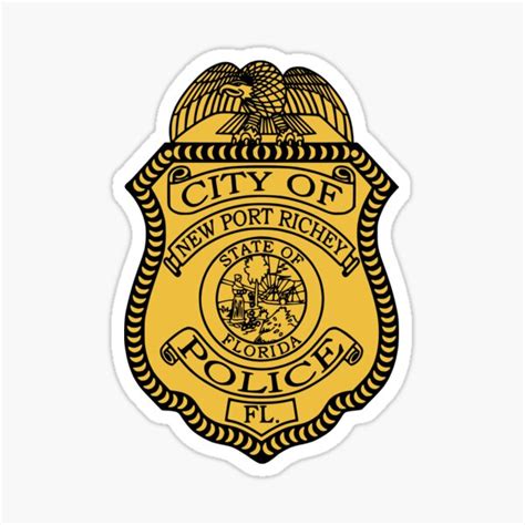 "CITY OF NEW PORT RICHEY POLICE DEPARTMENT (GOLD)" Sticker for Sale by enigmaticone | Redbubble