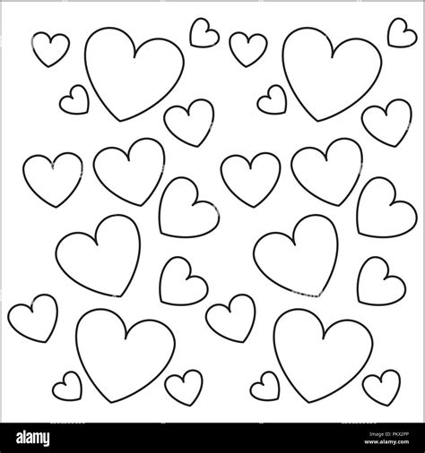 Corazones de trama de fondo en blanco y negro Imagen Vector de stock - Alamy