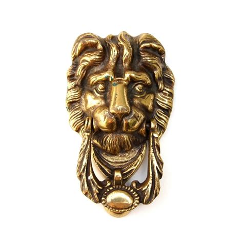 Antique Lion Door Knocker Victorian Large Brass by KnockPlease