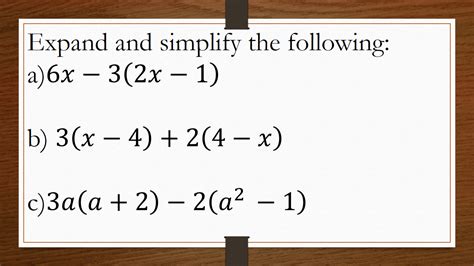 Math 9: Chapter 4: ALGEBRAIC MANIPULATION