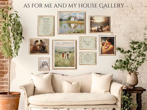 As for Me and My House Gallery Christian Vintage Wallart - Etsy