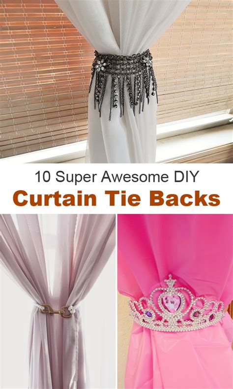 10 Super Awesome DIY Curtain Tie Backs