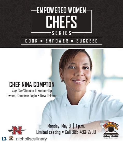 @nichollsculinary see you Monday! #Repost @nichollsculinary Our second chef for the Empowered ...