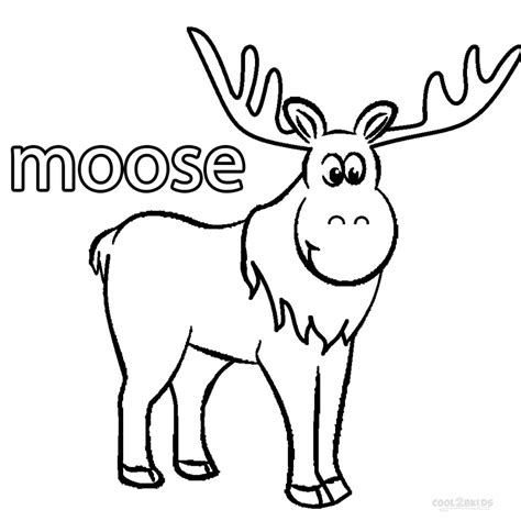 Printable Moose Coloring Pages For Kids