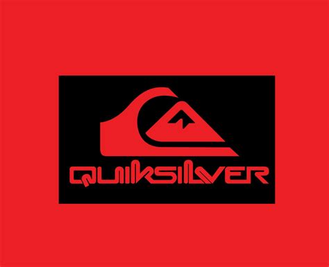 Quiksilver Brand Logo Black Symbol Clothes Design Icon Abstract Vector Illustration With Red ...