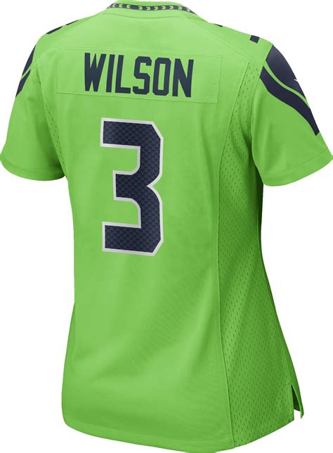 Nike Satin Seattle Seahawks Russell Wilson #3 Color Rush Game Jersey in ...