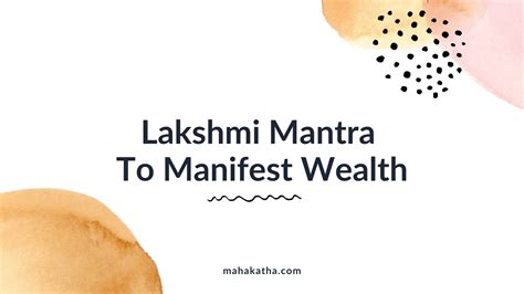 Karagre Vasate Lakshmi Mantra - Lyrics,Meaning,Benefits,Download