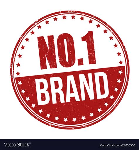 No 1 brand sign or stamp Royalty Free Vector Image