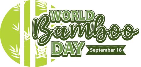 World bamboo day logo banner 10519501 Vector Art at Vecteezy