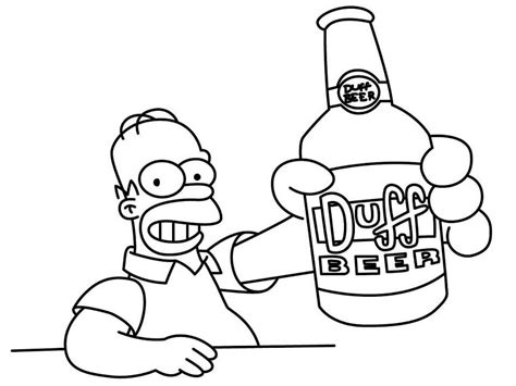Homer Simpson Coloring Page