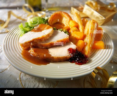 Traditional roast turkey Christmas dinner Stock Photo, Royalty Free Image: 19268229 - Alamy