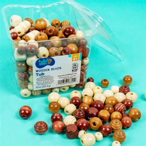 Hello Hobby Wooden Beads Tub - Walmart.com