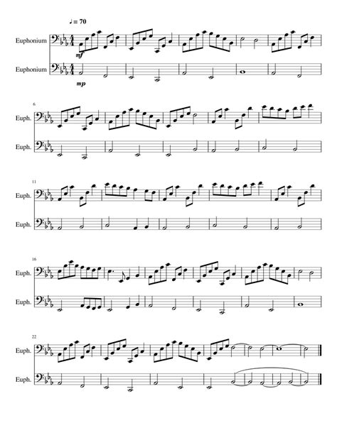 Euphonium Duet Sheet music for Euphonium (Brass Duet) | Musescore.com