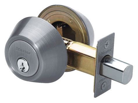 MASTER LOCK, 3, Satin Nickel, Deadbolt - 492W98|DS0715KA4 - Grainger