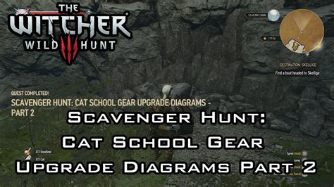 The Witcher 3: Wild Hunt Scavenger Hunt: Cat School Gear Upgrade Diagrams Part 2 - YouTube